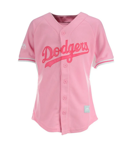 Women's Los Angeles Dodgers Blank Pink Stitched Baseball Jersey(Run Small) Women's Los Angeles Dodgers Blank Pink Stitched Baseball Jersey(Run Small)